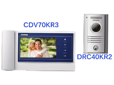 Person - COMMAX CDV70KR3DRC40KR2 - Monitor de 7 pulgadas y frente de calle / Controla 2 puertas / Soporta 2 monitores y 2 frentes / 1 Auricular